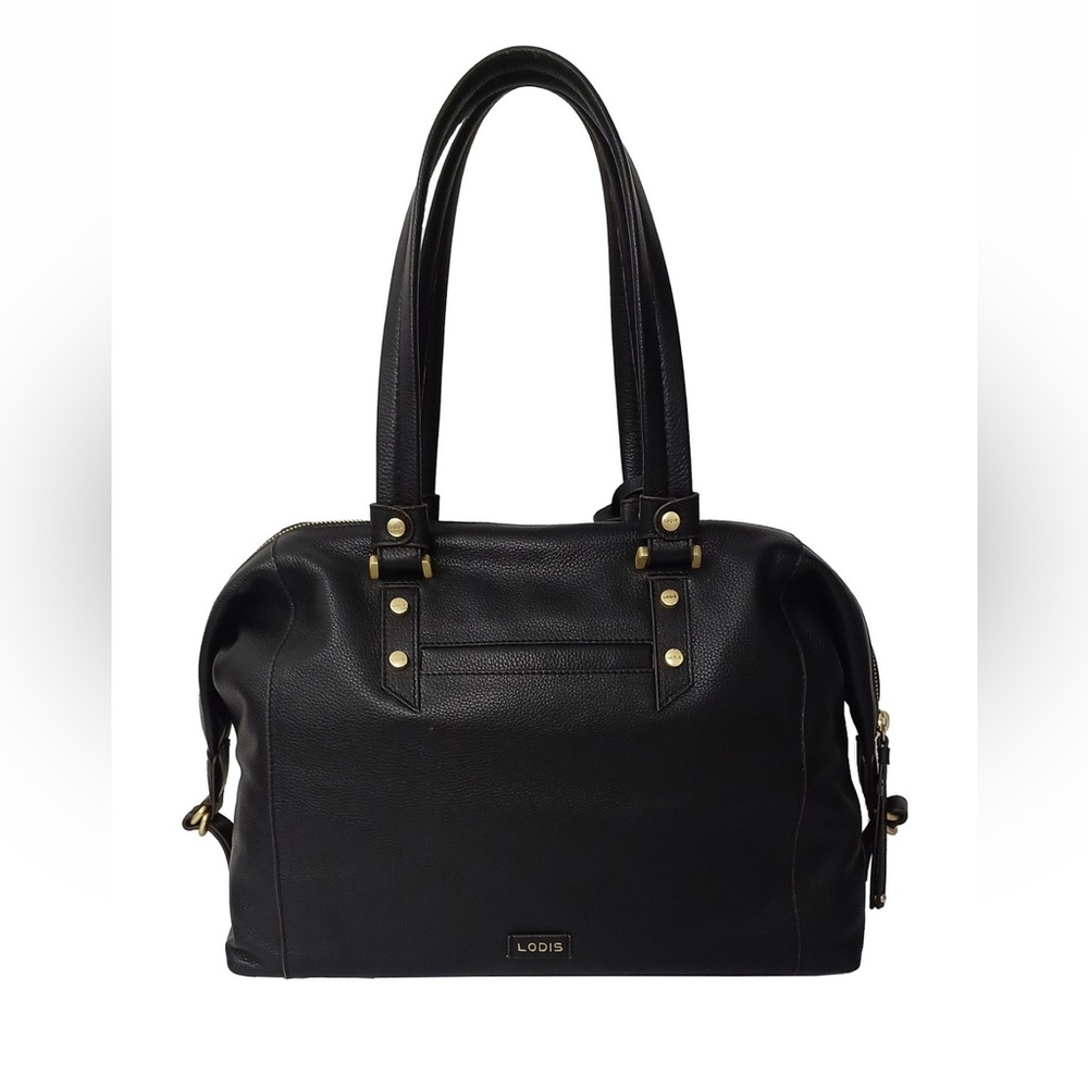 Lodis San Tropez Leather Handbag with Gold Hardware + Wallet - Picture 3 of 16